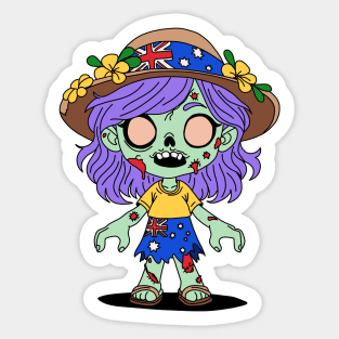 Australian Zombie Sticker
